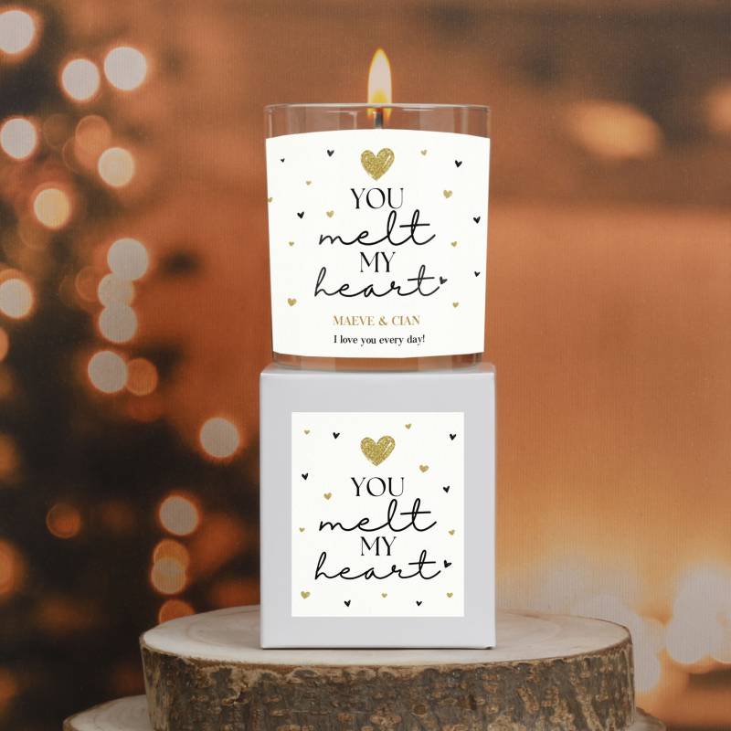 You Melt my Heart - Personalised Scented Candle