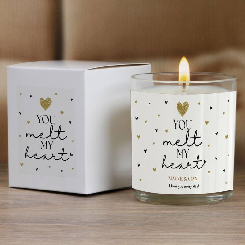 You Melt my Heart - Personalised Scented Candle