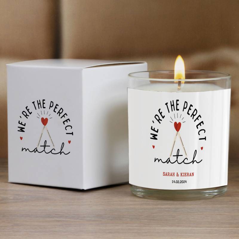 We're the perfect match - Personalised Scented Candle