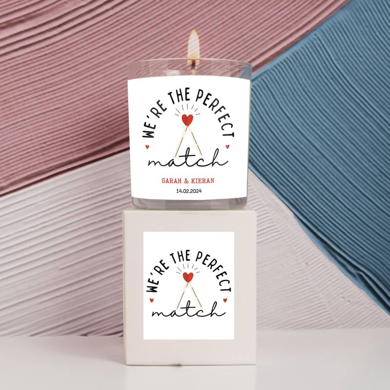 We're the perfect match - Personalised Scented Candle