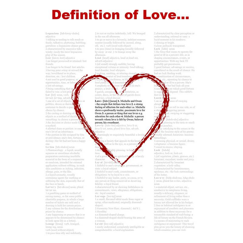 Definition Of Love Personalised Framed Poster