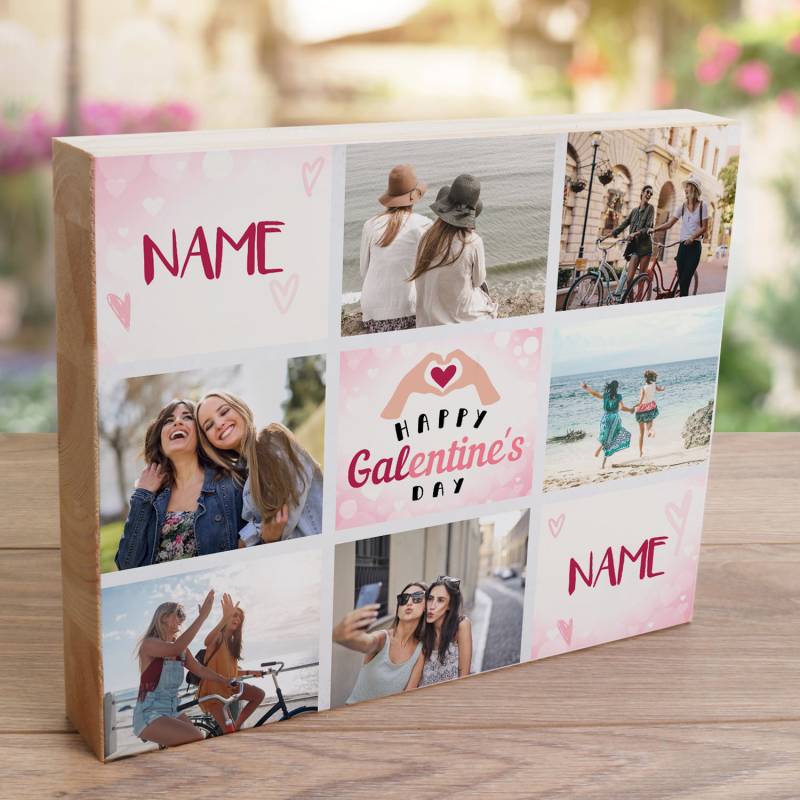 Happy Galentine's Day - Wooden Photo Blocks