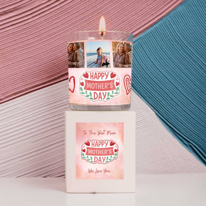 Happy Mother's Day 3 Photos - Personalised Scented Candle