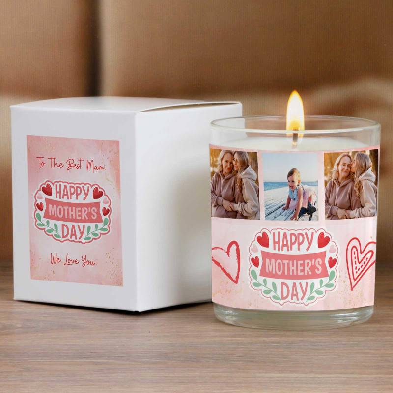 Happy Mother's Day 3 Photos - Personalised Scented Candle