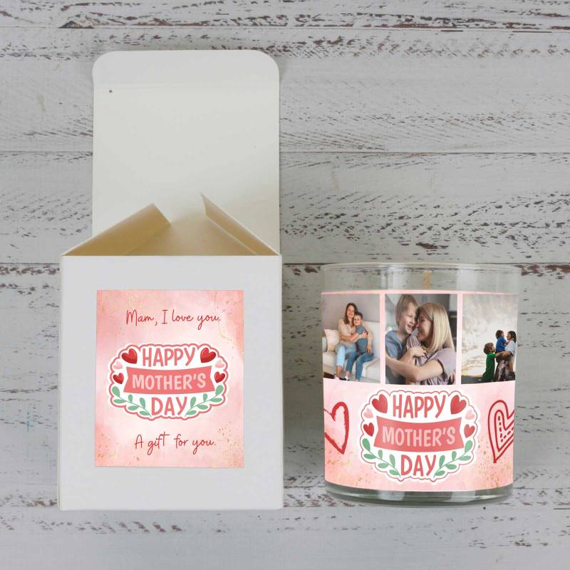 Happy Mother's Day 3 Photos - Personalised Scented Candle