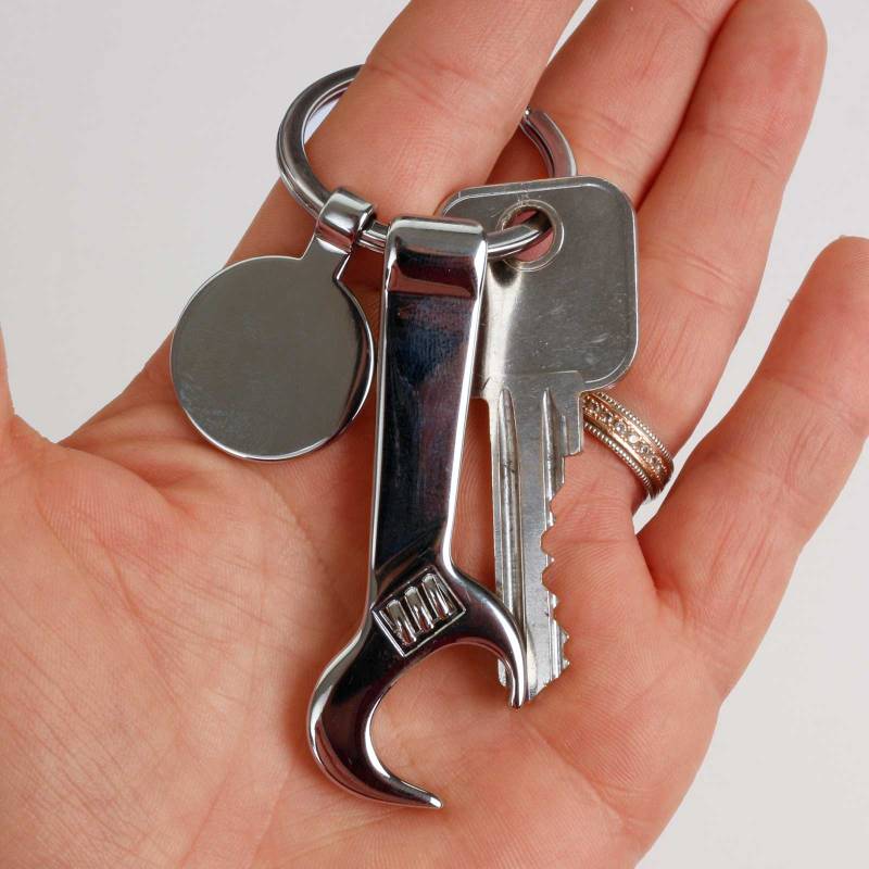 Spanner Wrench Keyring - Engraved