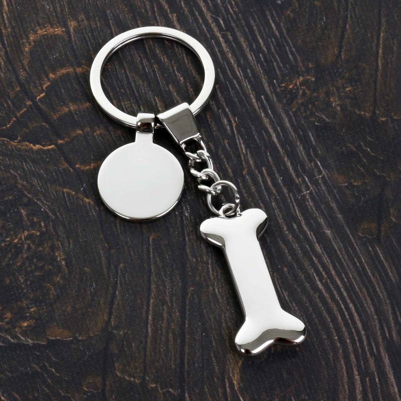 Dog Bone Keyring - Engraved