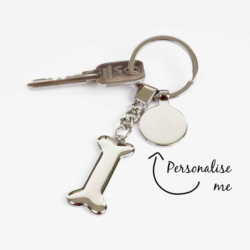 Dog Bone Keyring - Engraved