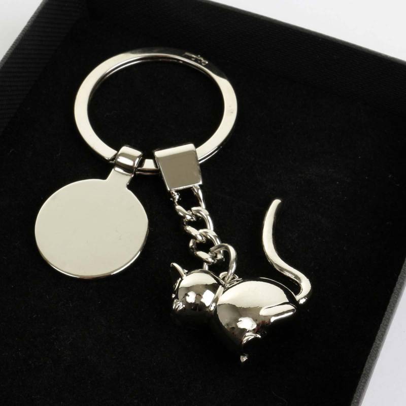 Kitty Keyring - Engraved