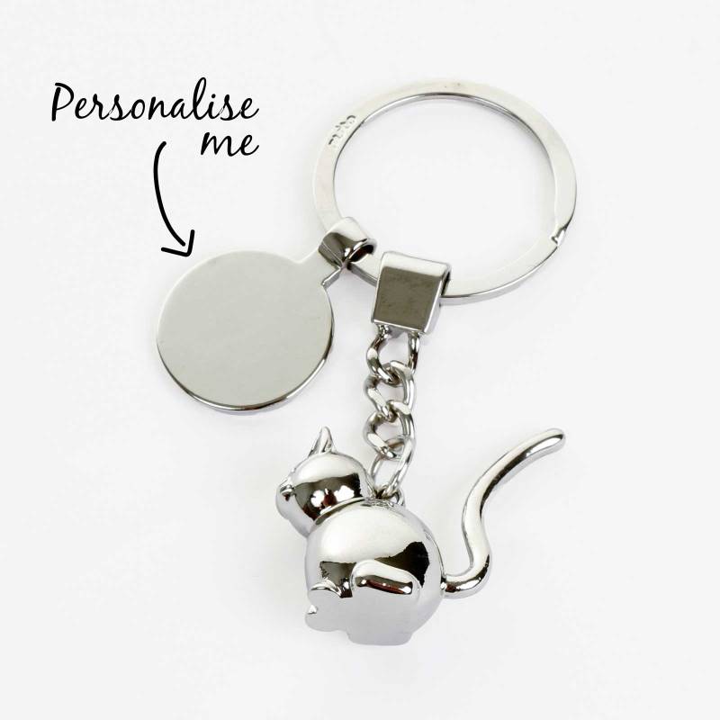 Kitty Keyring - Engraved