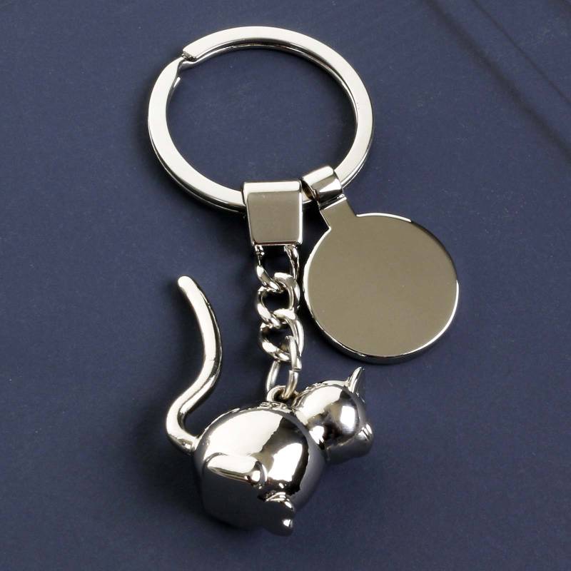 Kitty Keyring - Engraved