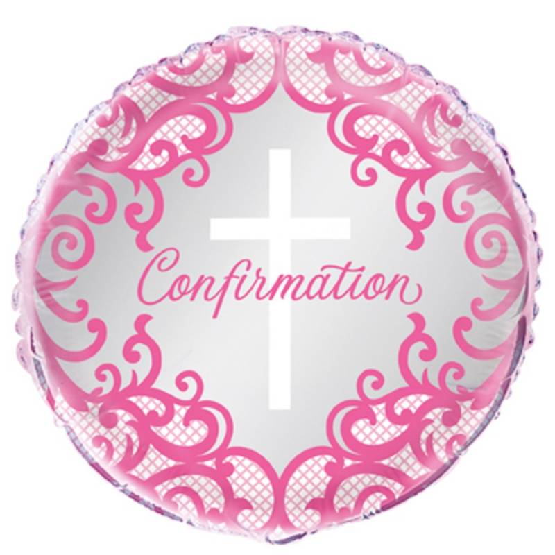 Conirmation Balloon - available in pink, blue or silver