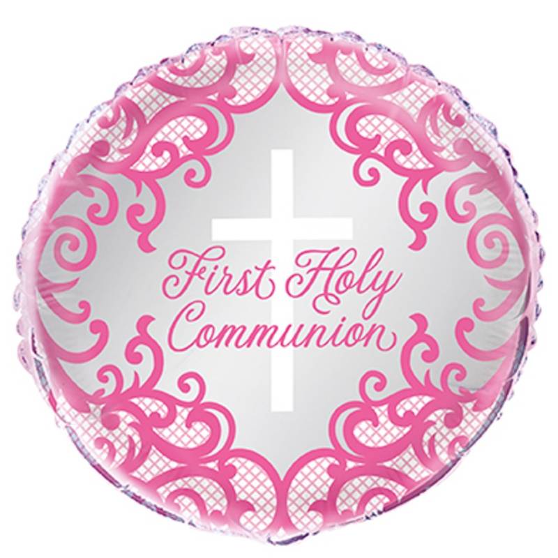 First Holy Communion Balloon - Available in Pink, Blue or Silver