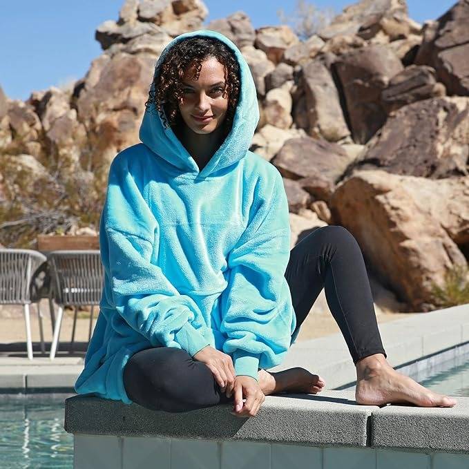 Turquoise Oversize Snuggle Hoodie