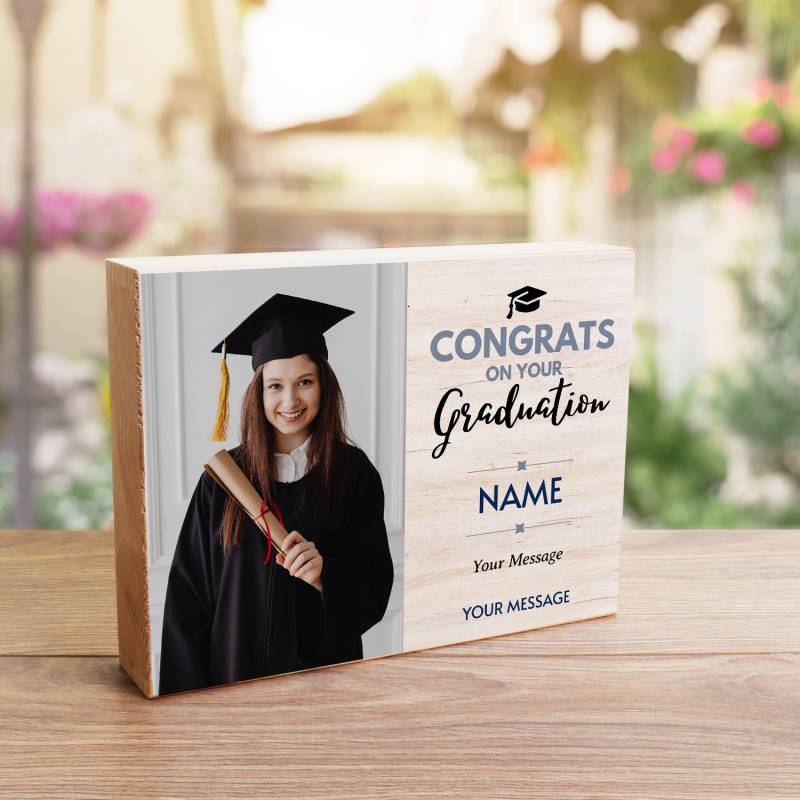 Congrats on your Graduation Wooden Photo Block