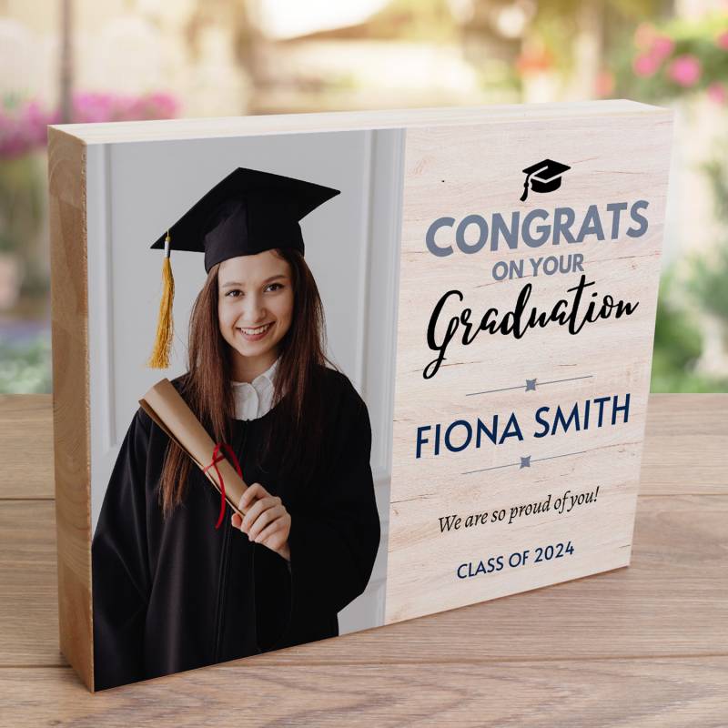 Congrats on your Graduation Wooden Photo Block