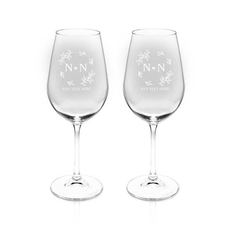 Tipperary Crystal Eternity Set of Two Wine Glasses - Any Message Engraved