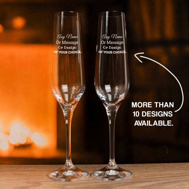 Tipperary Crystal Eternity Set of Two Champagne Glasses