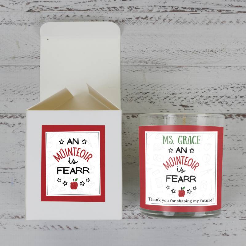 An Múinteoir Is Fearr (Best Teacher) - Personalised Scented Candle