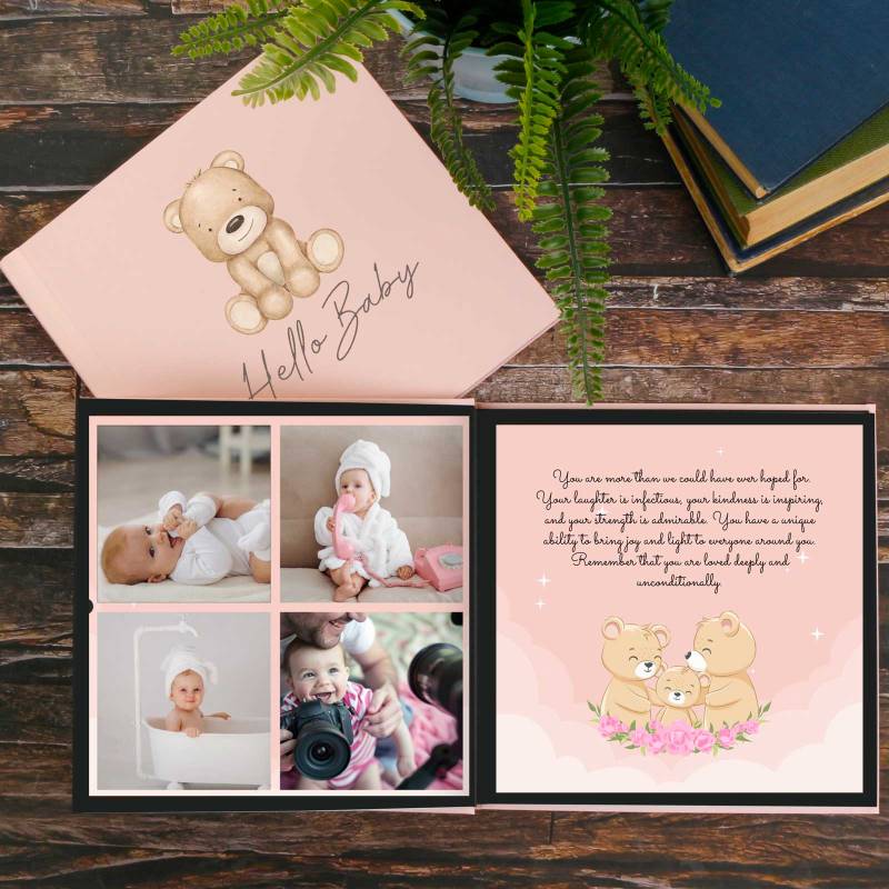 Hello Baby Pink Personalised Photo Book