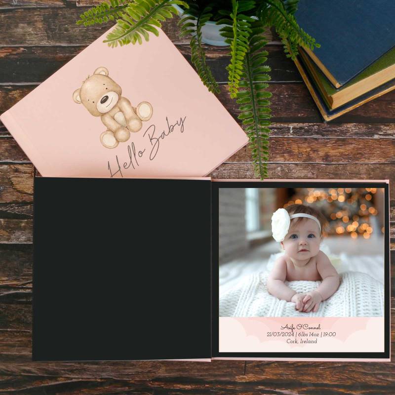 Hello Baby Pink Personalised Photo Book