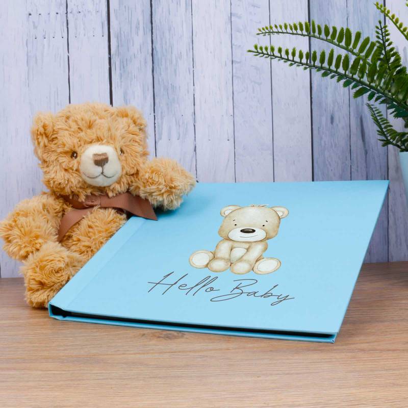 Hello Baby Blue Personalised Photo Book