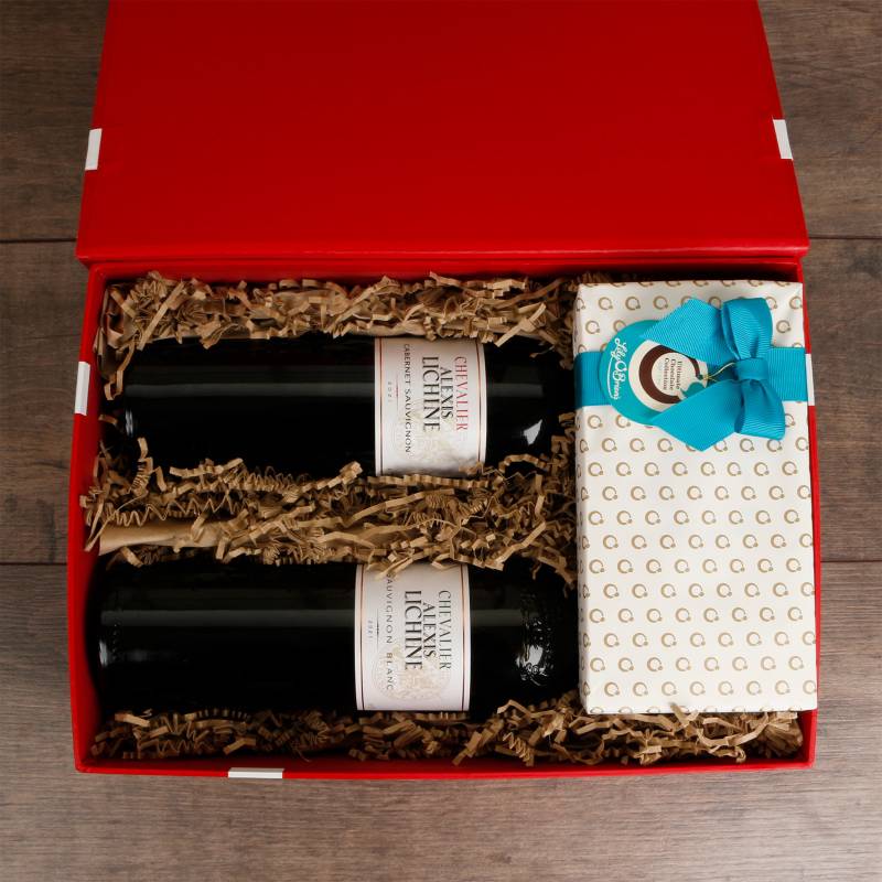 Chevalier Alexis Lichine Double Mixed Wine & Choc Hamper