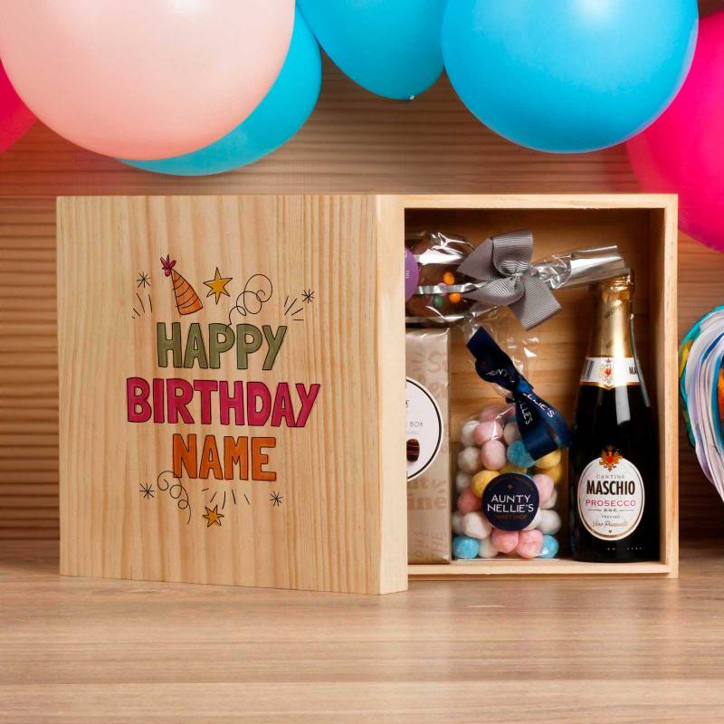 Personalised Happy Birthday Bubbles Keepsake Gift Box