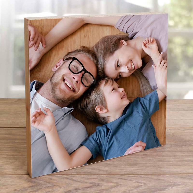 Photo Collage, Any Text or Image - Wooden Photo Blocks