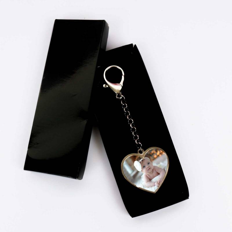 Any Photo Personalised Heart Shaped Keyring