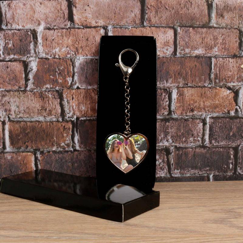 Any Photo Personalised Heart Shaped Keyring