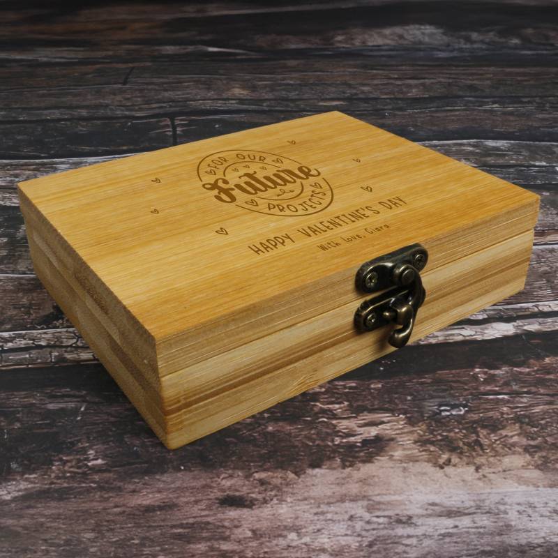 Personalised Bamboo Box with Mini Socket Tool Set