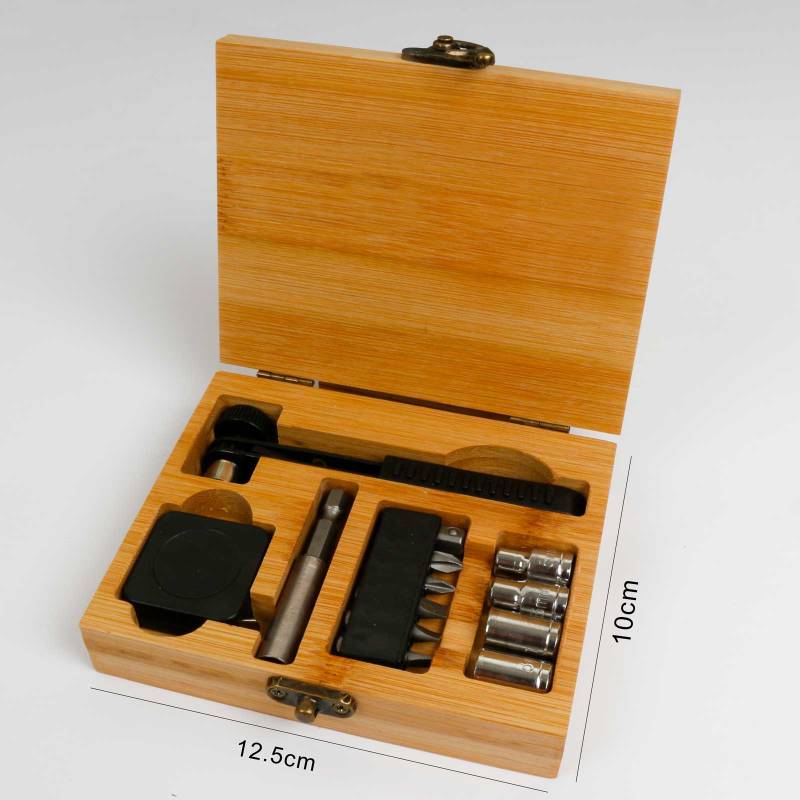 Personalised Bamboo Box with Mini Socket Tool Set