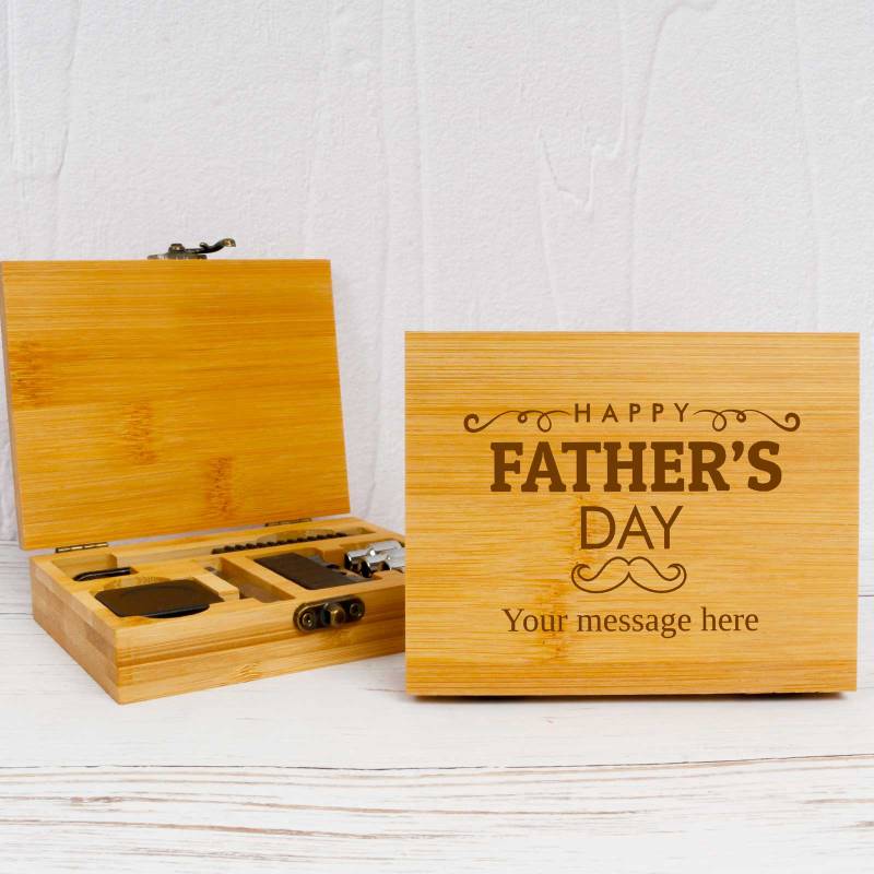 Personalised Bamboo Box with Mini Socket Tool Set