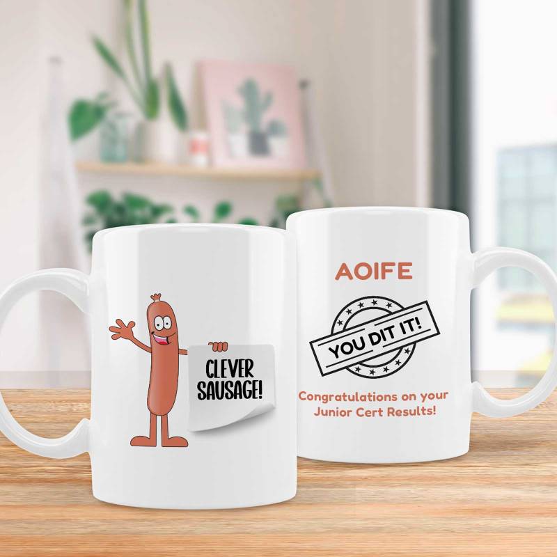 Clever Sausage, You Did It! Personalised Mug