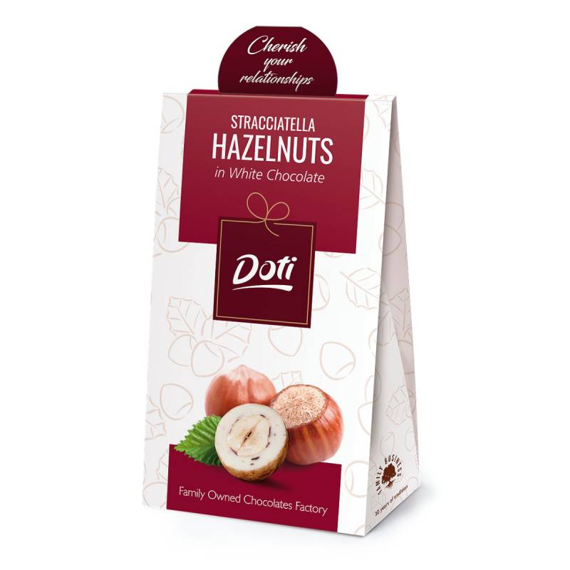 Handmade Real Hazelnuts in White Chocolate 100g