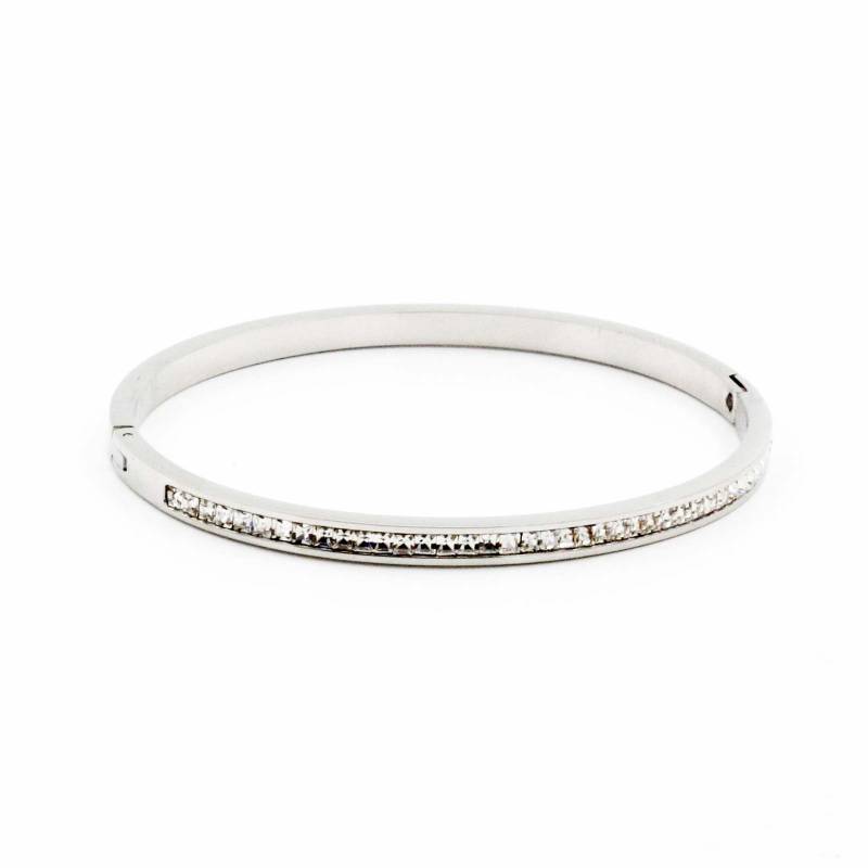 Diamond Bangle (Gold or Silver)