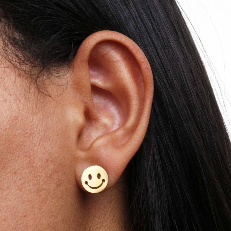 Smiley Face Necklace and Earrings