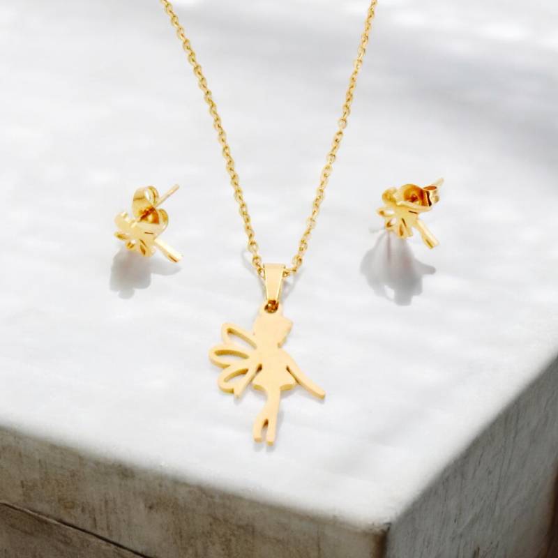 Angel Necklace and Earrings