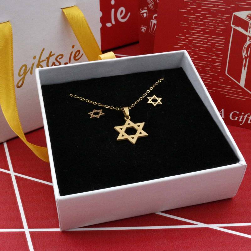 Star of David and Earrings