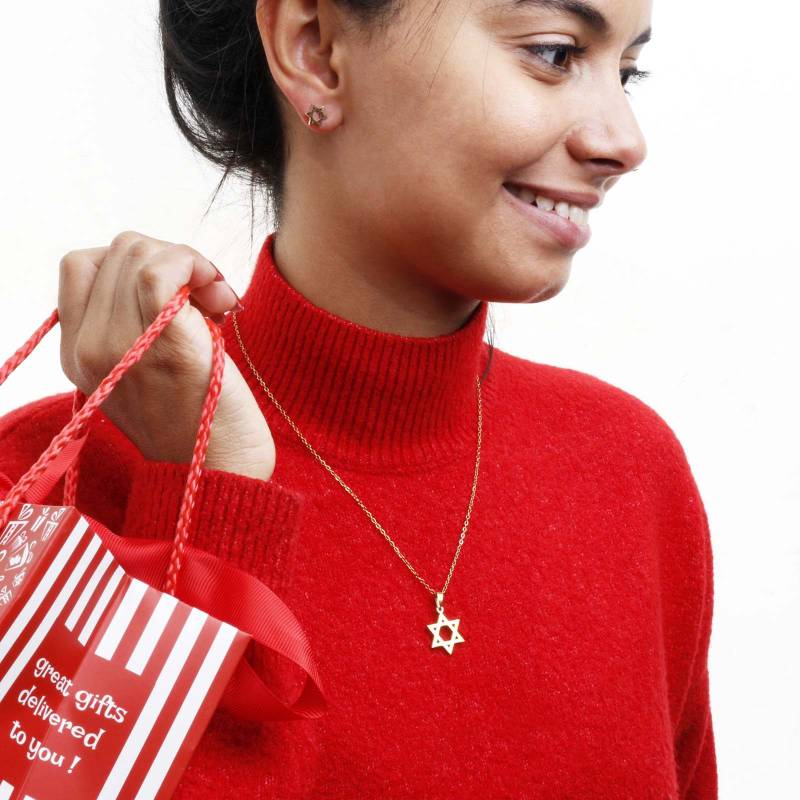 Star of David and Earrings