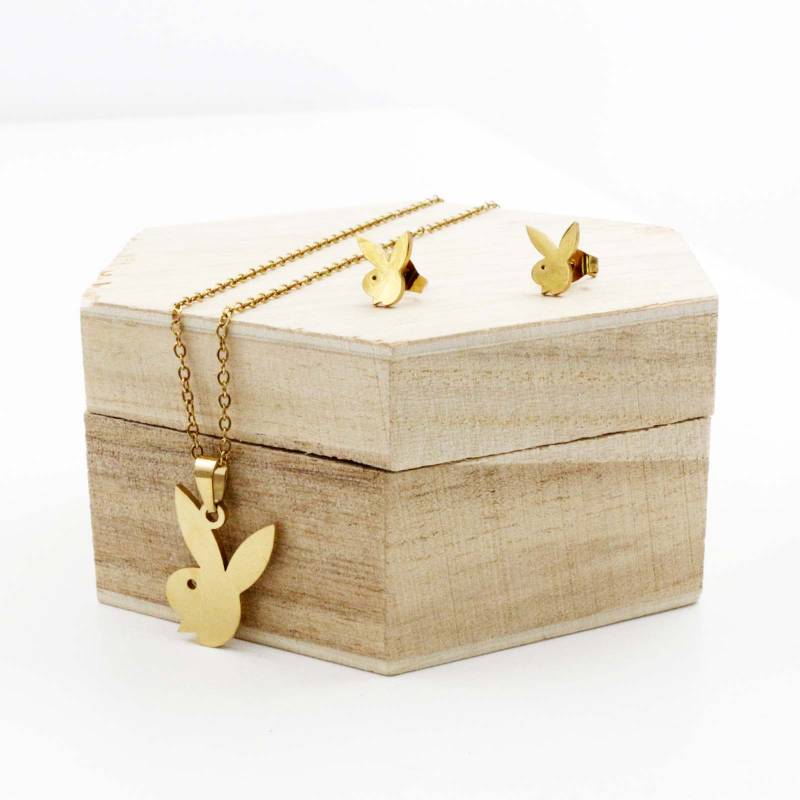 Bunny Necklace and Earrings