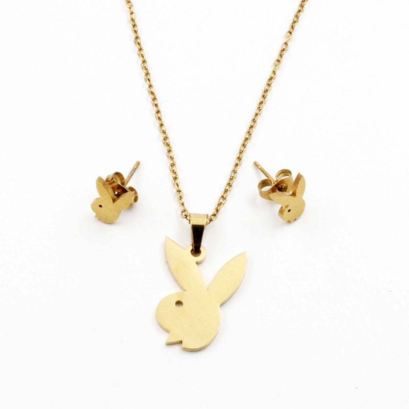 Bunny Necklace and Earrings