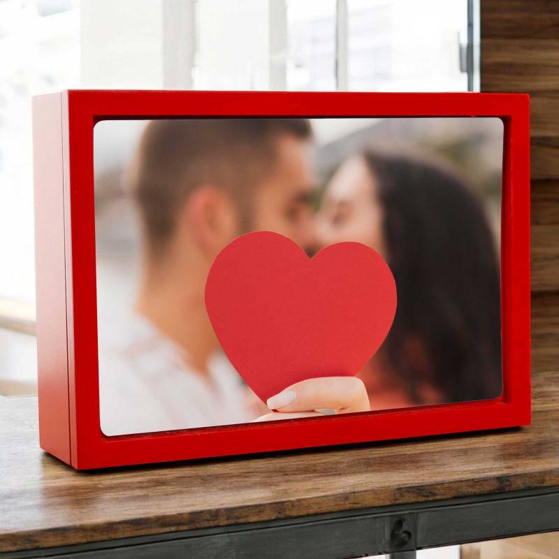 Any Photo Personalised Red Keepsake Box