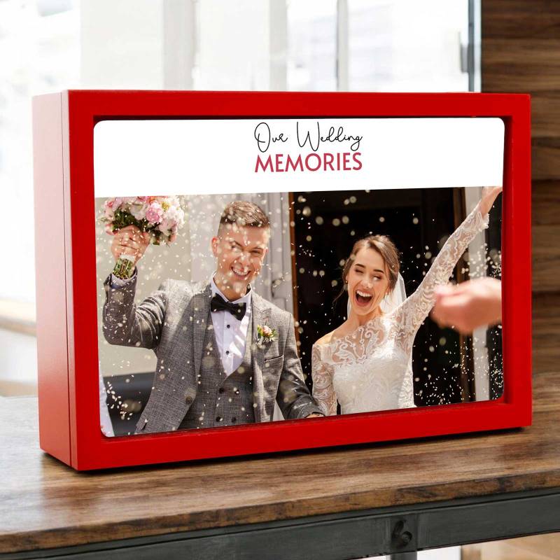 Any Photo Personalised Red Keepsake Box