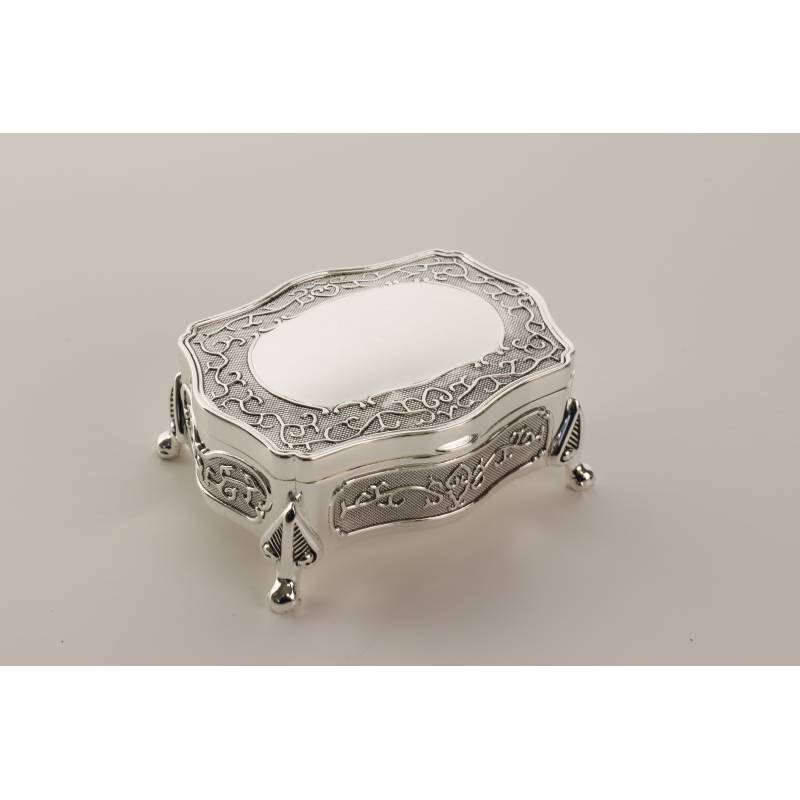 Trinket Box with Flowers - Engraved With Your Message