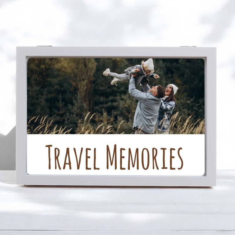 Any Photo Personalised White Keepsake Box