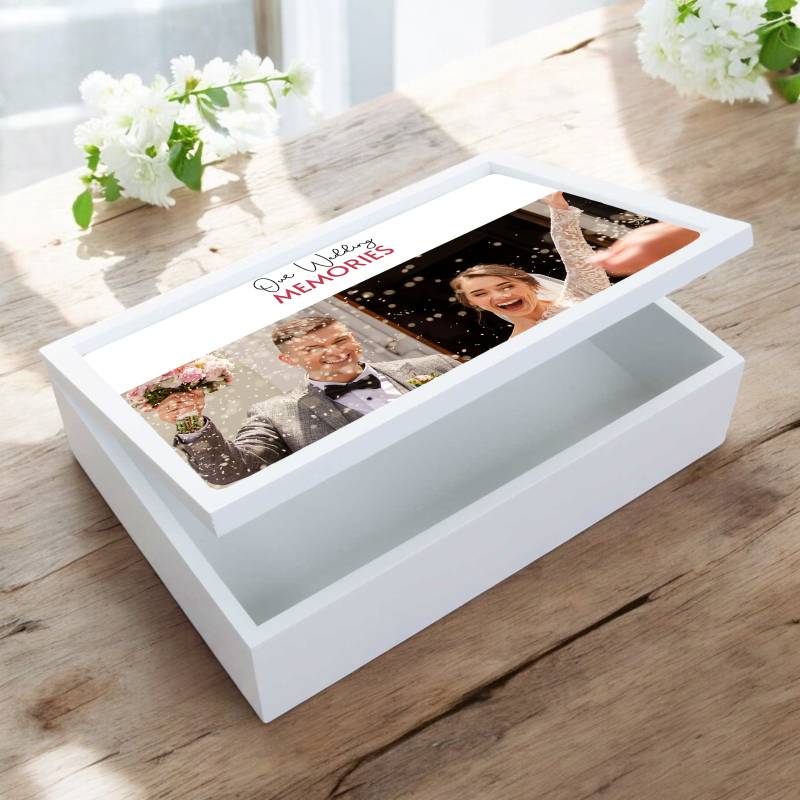 Any Photo Personalised White Keepsake Box