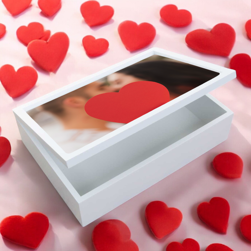 Any Photo Personalised White Keepsake Box