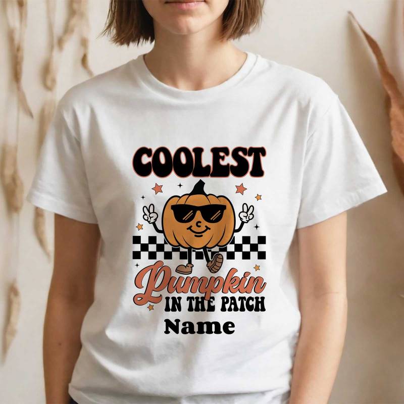 Coolest Pumpkin in the Patch Personalised T-Shirt